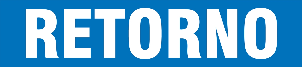 Pipe Marker, Legend: RETORNO (WHITE ON BLUE)