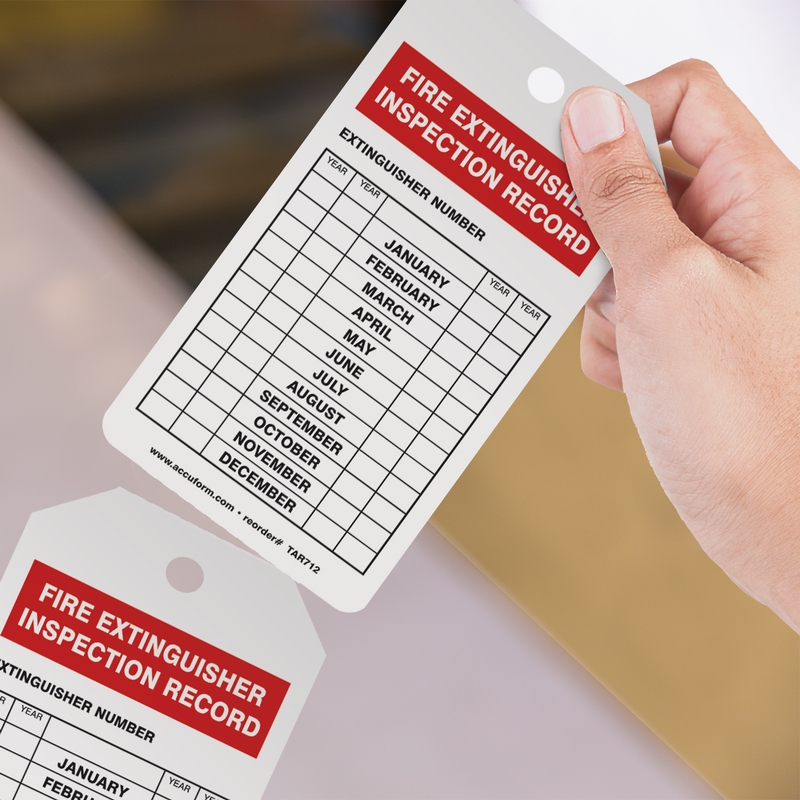 Tags By The Roll To Use Fire Extinguisher Safety Tags TAR712