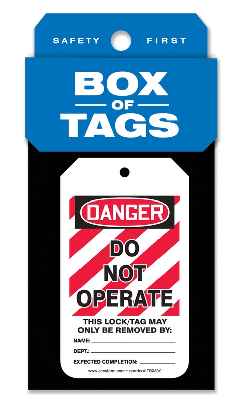 Box of Tags: OSHA Danger - Do Not Operate