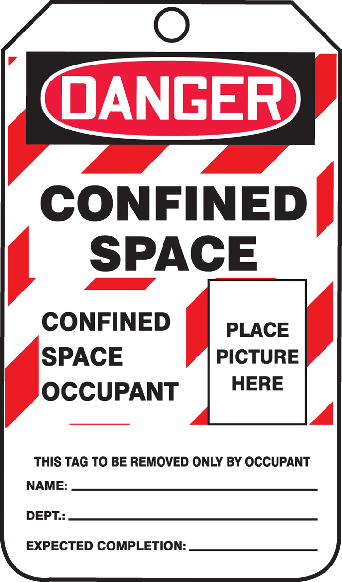 DANGER CONFINED SPACE (W/ PHOTO)