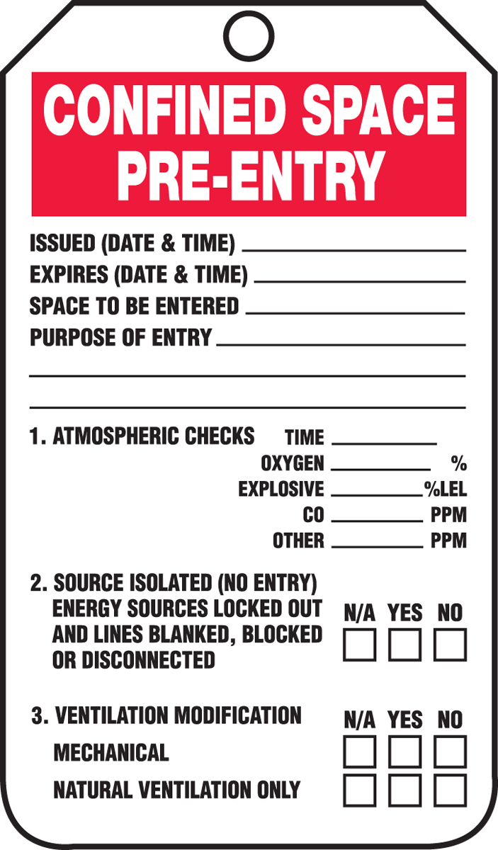 CONFINED SPACE PRE-ENTRY