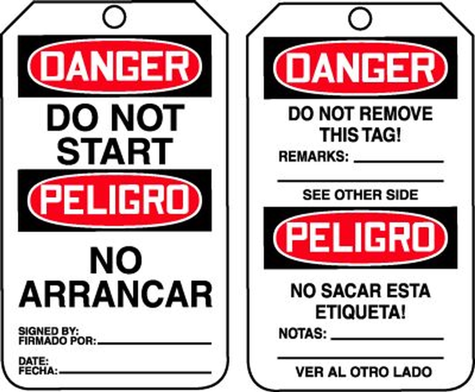 DANGER DO NOT START
