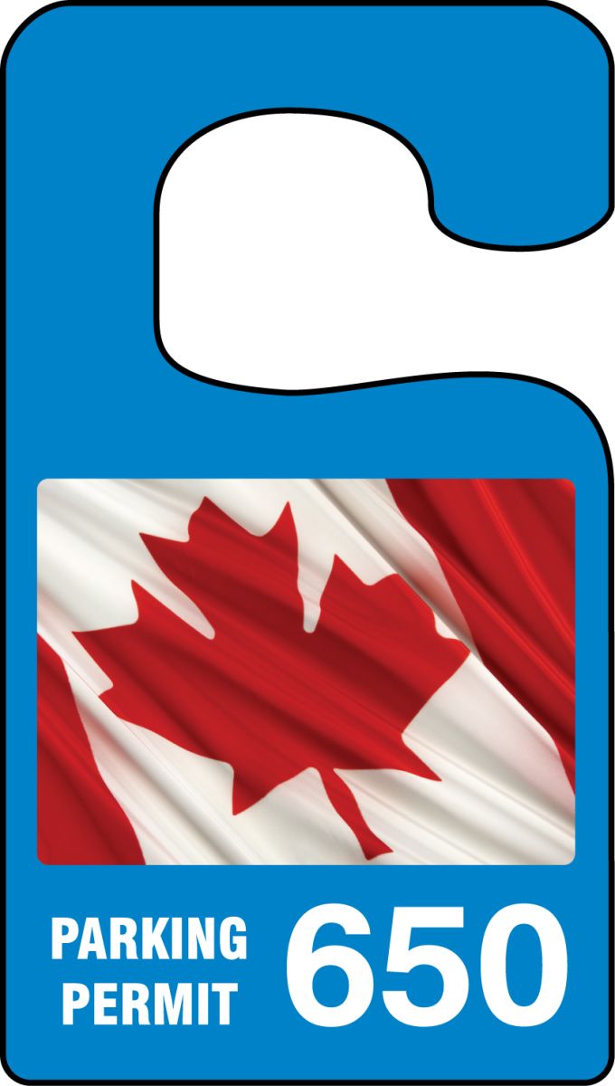 PARKING PERMIT - CANADIAN PRIDE FLAG (###)