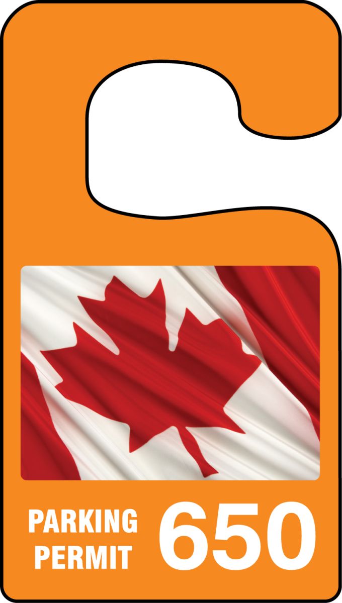 PARKING PERMIT - CANADIAN PRIDE FLAG (###)