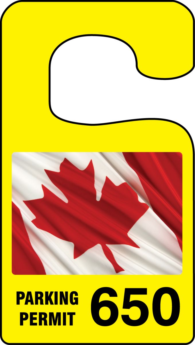 PARKING PERMIT - CANADIAN PRIDE FLAG (###)