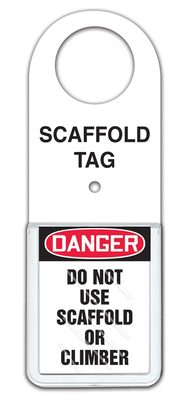 Airgas - N23SPT1 - AccuformNMC™ 6 X 3 Black/Red Card Stock (25 Per Pack)  DANGER DO NOT USE THIS SCAFFOLD
