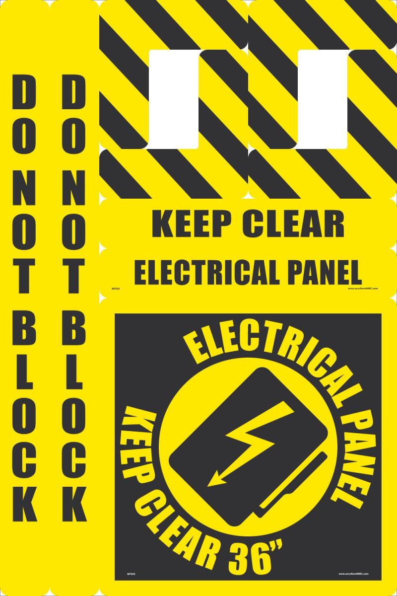Electrical Panel Keep Clear 36"