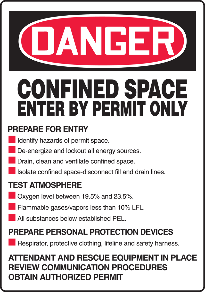 Confined Space Sign