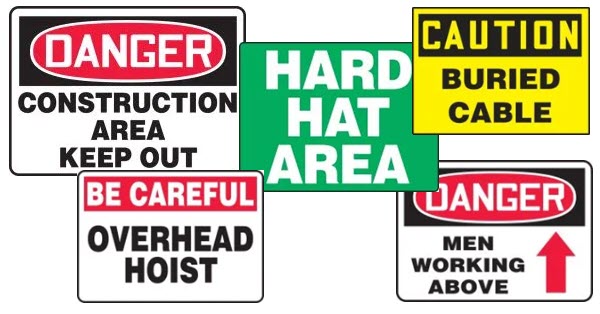 Construction safety signs
