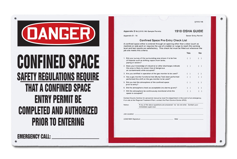 DANGER CONFINED SPACE SAFETY REGULATIONS REQUIRE...