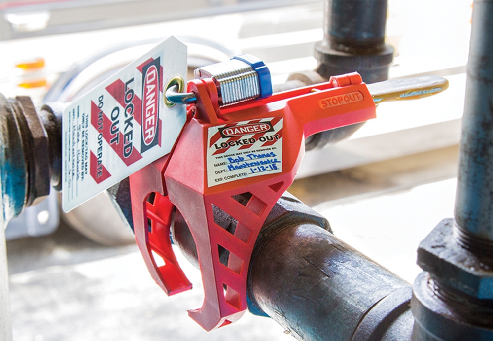Pvc ball shop valve lockout