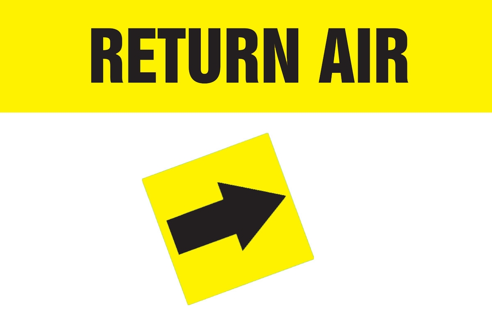Pipe Marker, Legend: RETURN AIR