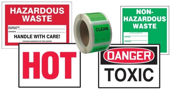 Safety labels for varied uses