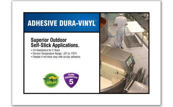 dura-vinyl adhesive signs example