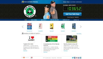 One Million Safe Days by Accuform Signs