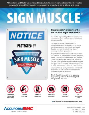 Accuform N M C Sign Muscle Sell Sheet2022 E N G L I S H
