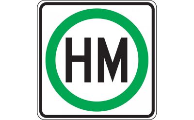 Hazardous Material Route Traffic Sign