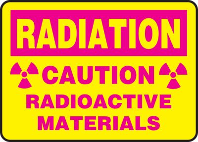 CAUTION RADIOACTIVE MATERIALS (W/GRAPHIC)