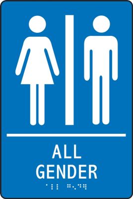 All Gender Restroom Signs – ADA Braille