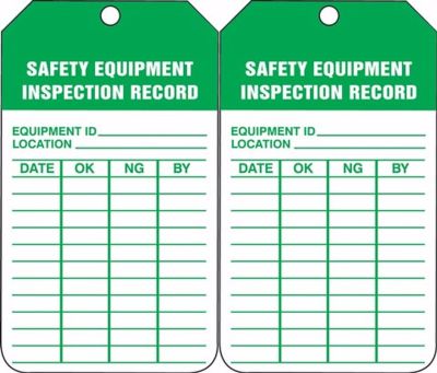 SAFETY EQUIPMENT INSPECTION RECORD