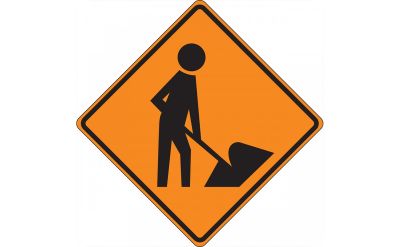 Worker Ahead Traffic Sign