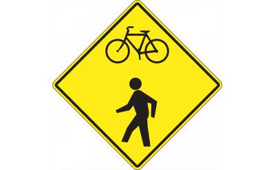 Bicycle/Pedestrian (W11-15) Traffic Sign