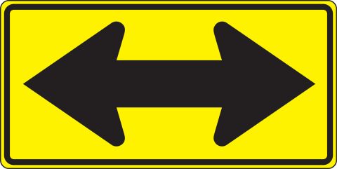 National Marker TM238K Two Way Traffic Arrow Symbol Sign 