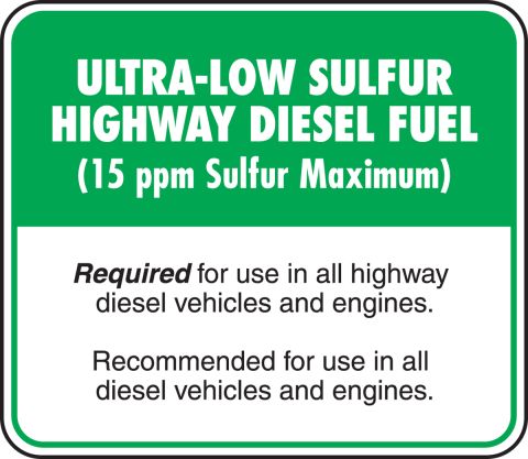 7x5 in. Caution Ultra Low Sulfur Diesel Fuel Only ANSI Label Sticker Decal 