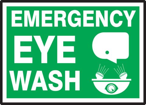 Details about   OSHA Safety First Decal Personal Eye Wash Made in the USA 