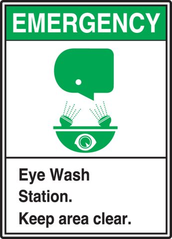 Emergency Eye Wash Station Safety Sign MFSD544