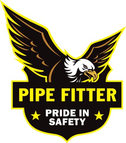 Pipefitter With An Attitude Hard Hat Decal Helmet Sticker Label Plumbing Pipe 