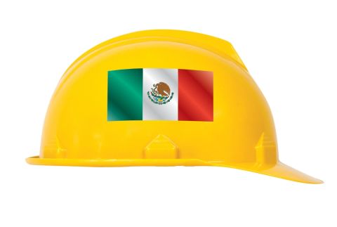 Mexican Flag Hard Hat Tool Box Helmet Sticker Mexico Decal H116 3 