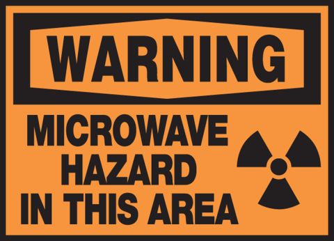 Microwave Hazard In This Area OSHA Warning Safety Label LRAD307