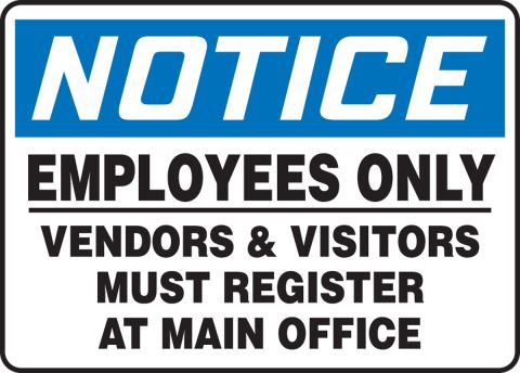 Notice Employees Only OSHA Safety Novelty Decor Caution Aluminum Metal Sign 