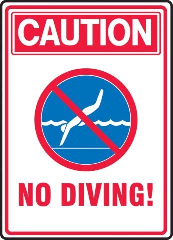 NO DIVING SWIMMING POOL SIGN DURABLE ALUMINUM NEVER RUST HIGH QUALITY #723 