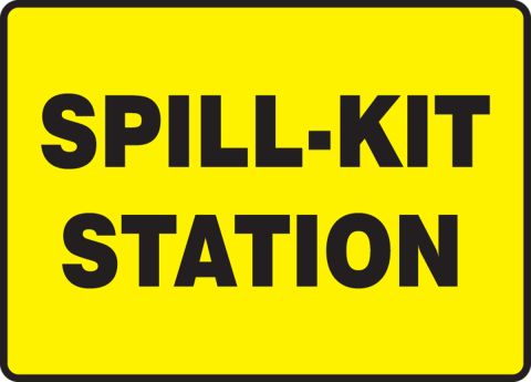 Emergency Spill Kit Signage Colour Sign Printed Heavy Duty 4217 
