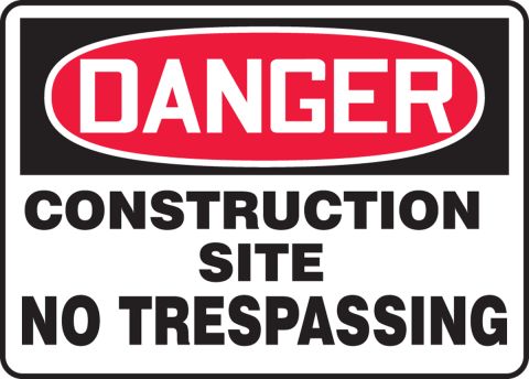 DANGER NO TRESPASSING unless your fast  OSHA Decal   Free Shipping 