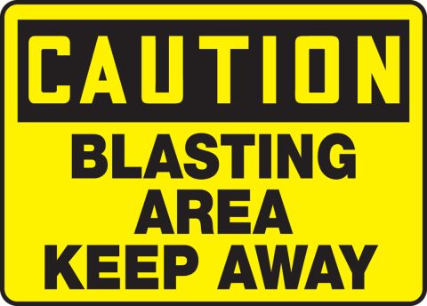 10 Length x 14 Width x 0.055 Thickness Black On Yellow 10 Length 10 Height Accuform MCRT619VP Accuform Plastic Sign LegendCaution Blasting Area Keep Away Plastic 14 Wide 