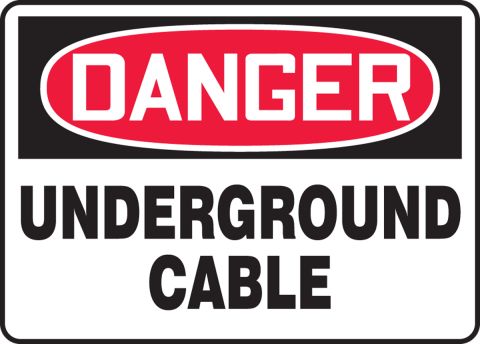 Danger Buried Cable 8x10" Metal Sign Safety Office site Business Plant #175 