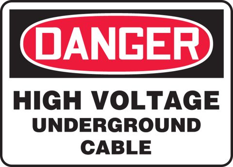 ANSI Aluminum METAL Sign High Voltage Underground Cable Warning OSHA 