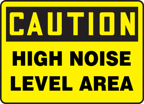 WARNING HIGH NOISE LEVELS OSHA DECAL SAFETY SIGN STICKER 3M USA MADE 