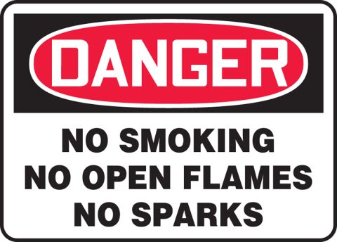 Details about   DANGER NO SMOKING MATCHES OR OPEN FLAMES 12”x14” METAL SIGN NEW IN PLASTIC 