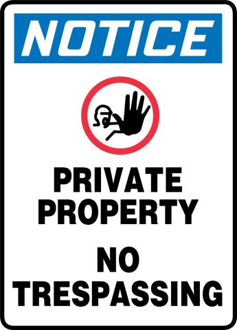 OSHA Notice Sign Protect Your Business Warehouse & Shop Area  Made in The USA Work Site Private Beach No Trespassing Motorboats | Aluminum Sign 
