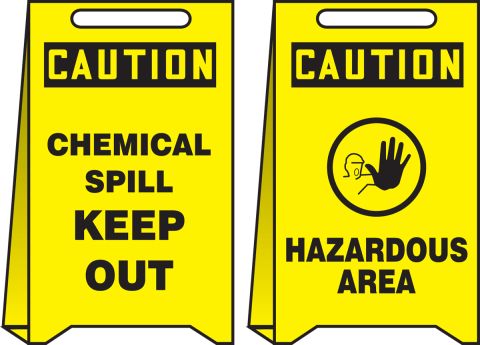 A5 Comedy Workplace No Children Sticker Spillage Hazard Chemical Accident Sign 