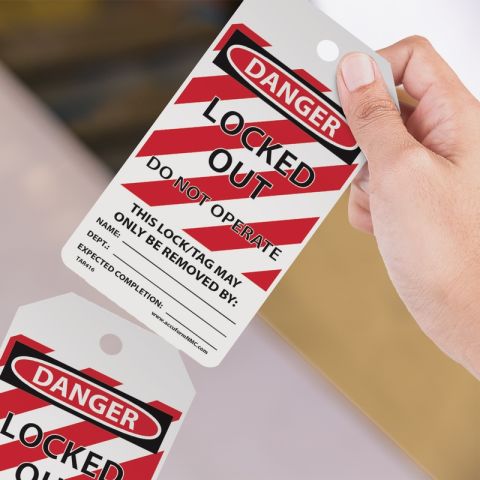 OSHA Danger Tags By-The-Roll: Locked Out Do Not Operate (TAR426)