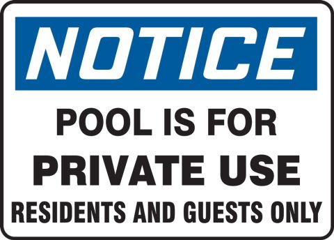 Protect Your Business Rigid Plastic Sign  Made in the USA Warehouse & Shop Area Work Site OSHA Notice Sign NOTICE Children Under The Age Of Pool Spa 