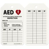AED Status Safety Tag: Automatic External Defibrillator Inspection