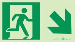 GLO BRITE DOWN RIGHT ARROW EGRESS SIGN