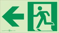 GLO BRITE LEFT ARROW EGRESS SIGN