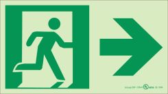 GLO BRITE RIGHT ARROW EGRESS SIGN